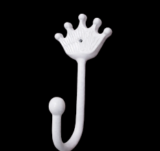 Handcrafted Gold Metal Crown Wall Hook Decorative Storage